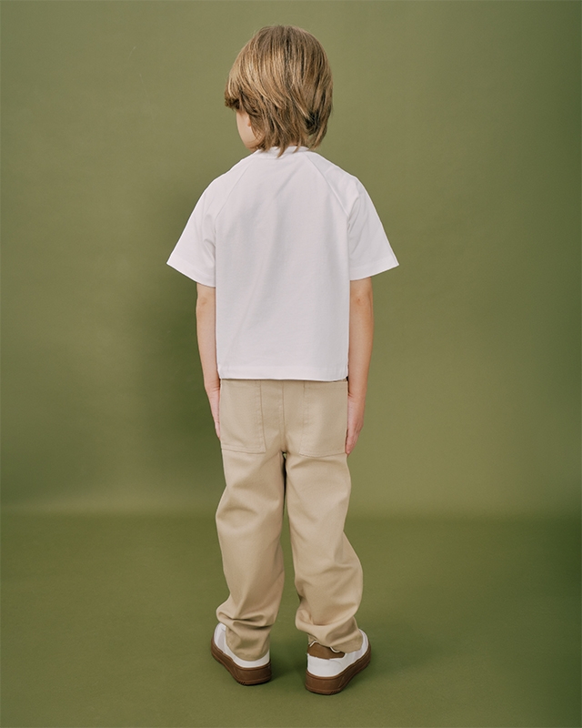 Детские брюки прямого кроя Светло-бежевый Фото 4