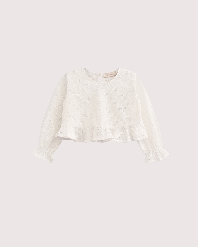 Блуза для девочки из шитья Белая Фото 6
