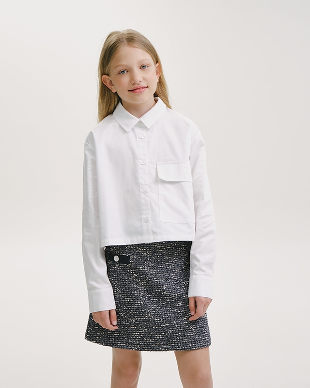 Блуза с длинным рукавом для девочки Экрю Фото 1