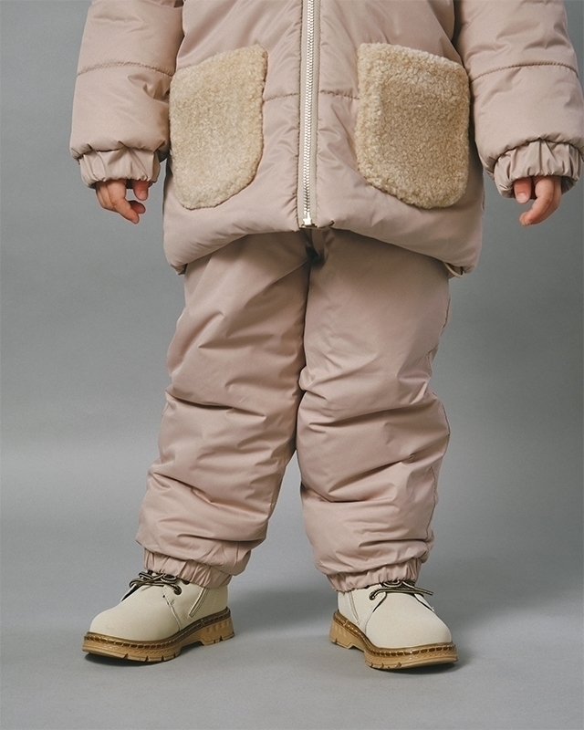 Детские утепленные брюки Бежевого цвета Фото 5