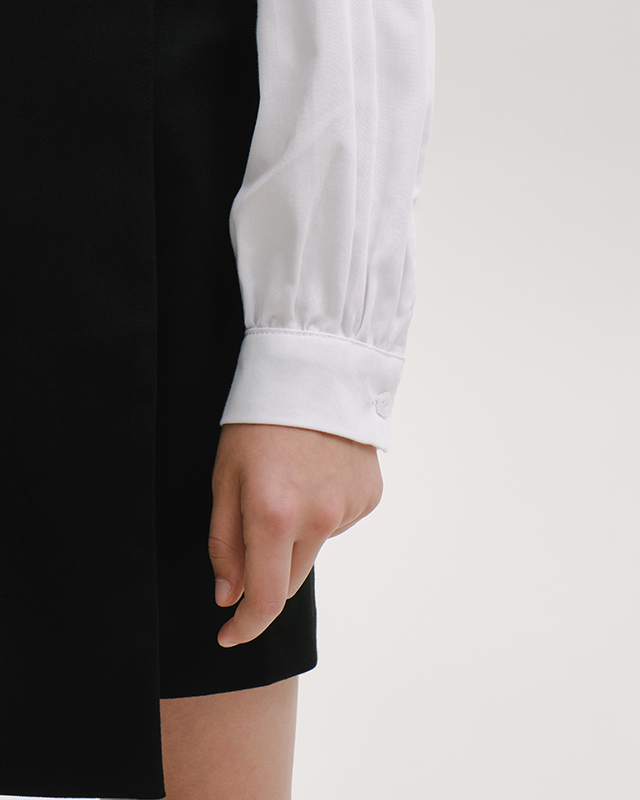 Блуза с длинным рукавом для девочки Белый Фото 4